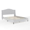 Martha Stewart Amelia Queen Upholstered Platform Bed w/Curved Headboard and Cushioned Siderails, Wood Slat, Gray TW-3WDB02B-Q-GY-MS - alternate 2